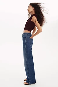 Wide High Studded Jeans
