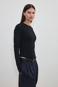 Sculpting Long-Sleeved Thong Bodysuit