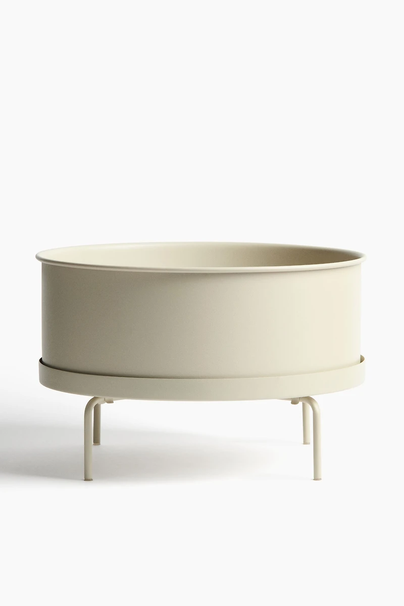 Large pot de fleurs avec support