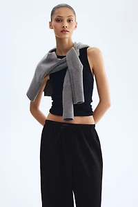 Wide-cut Pull-on Pants