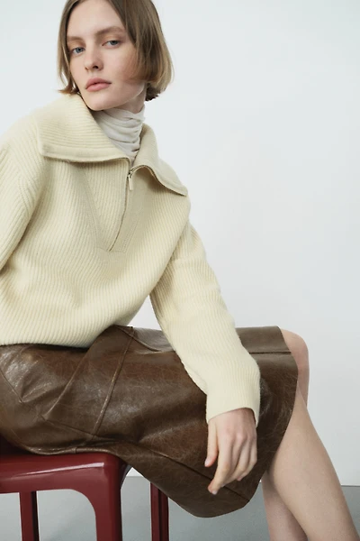 Jupe en tissu enduit