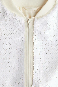 Blouson style aviateur à paillettes