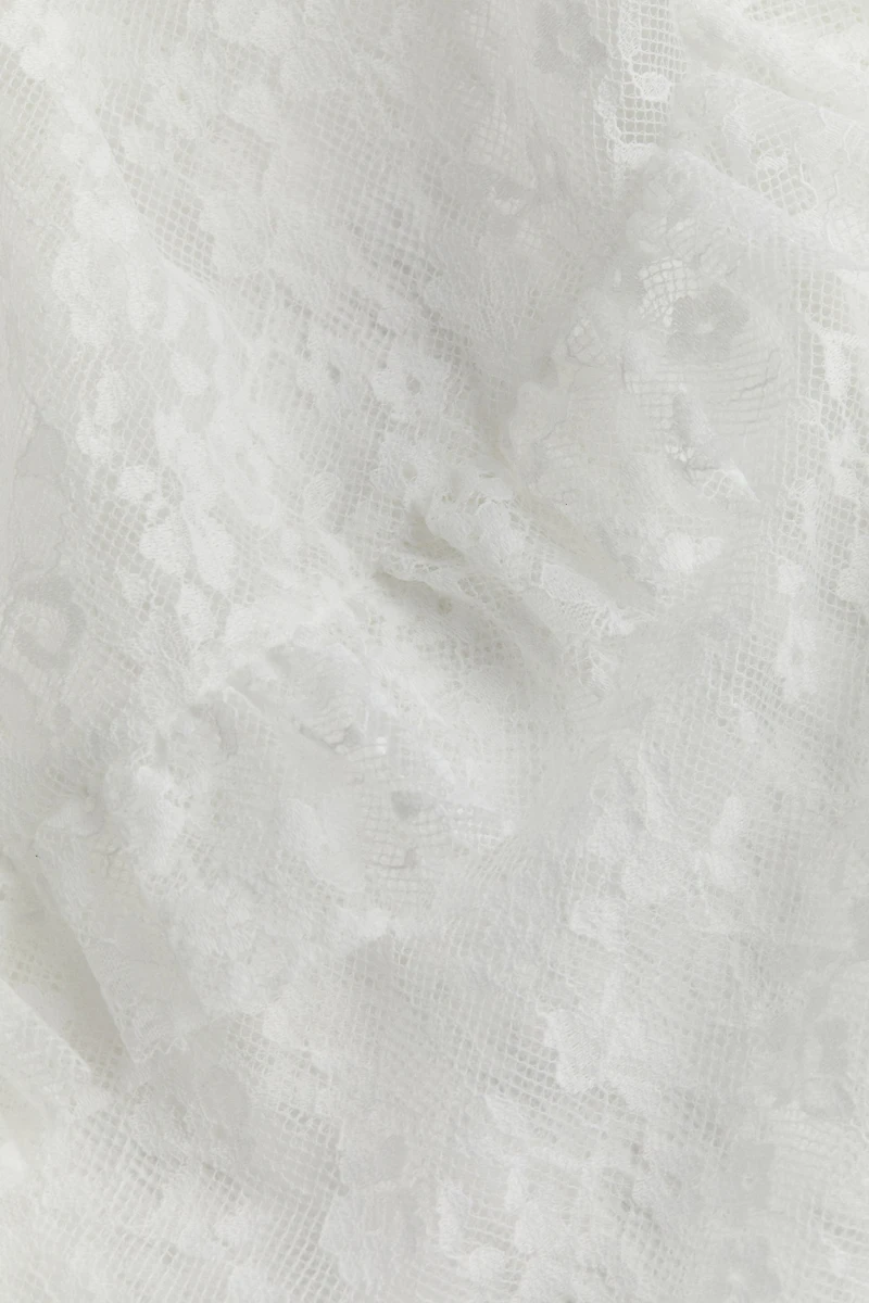 Ruffle-trimmed Lace Dress