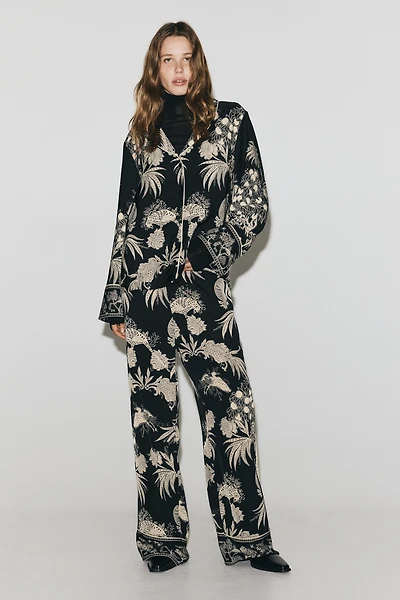 Printed Pull-On Pants