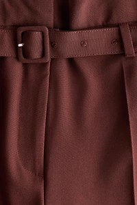 Paper-Bag Pants with Belt