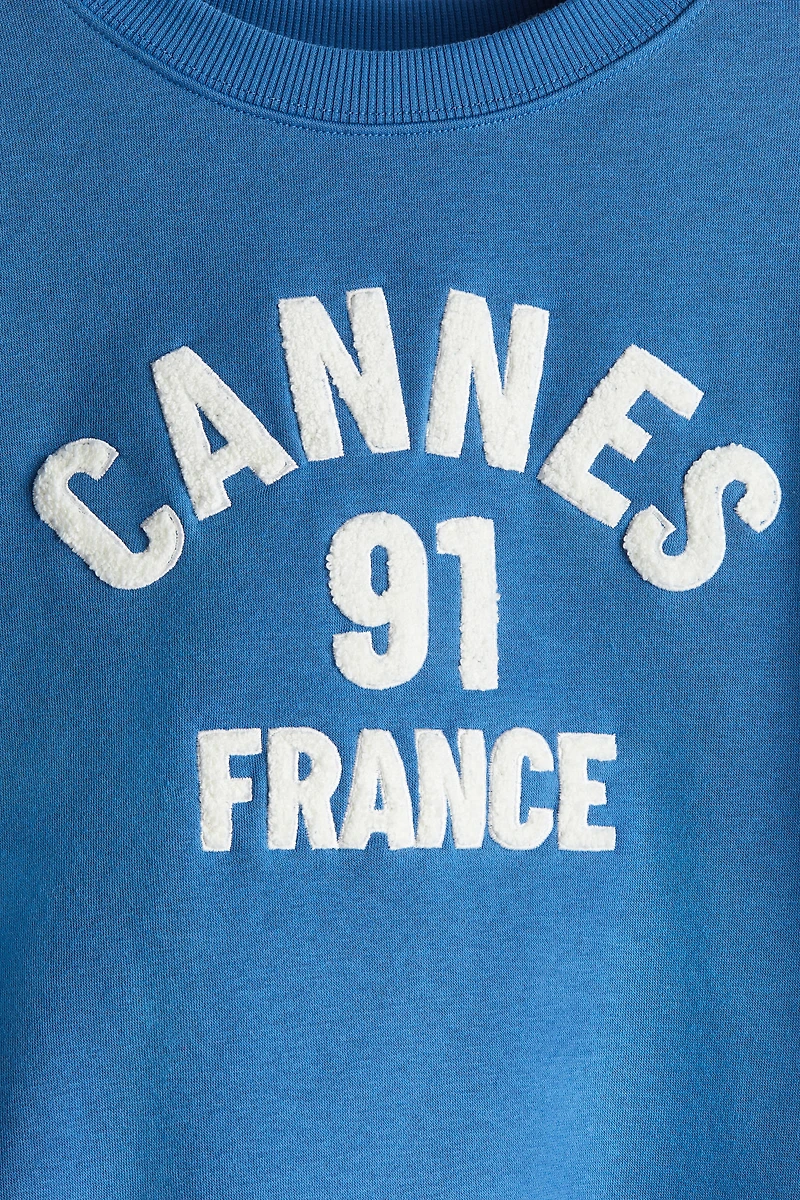 Sweatshirt with Text Motif