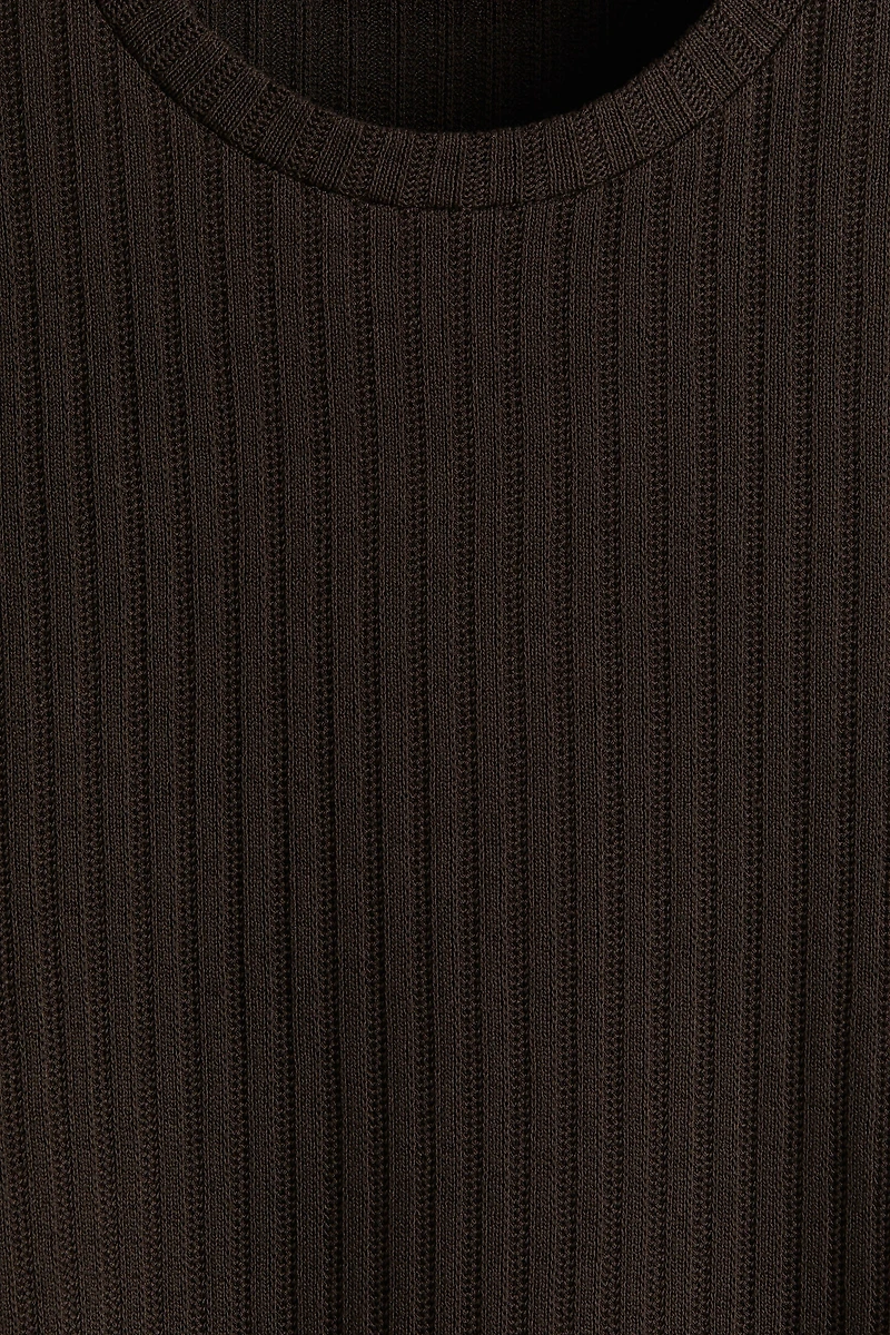 Regular Fit Rib-knit T-shirt