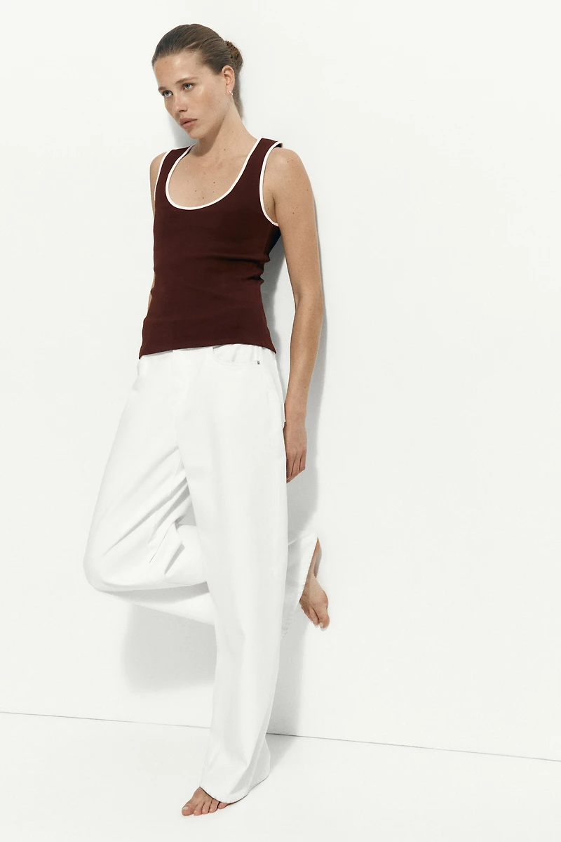 Ribbed Cotton Tank Top