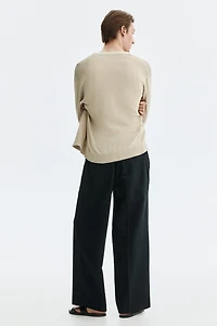 Loose-Fit Linen-Blend Pants