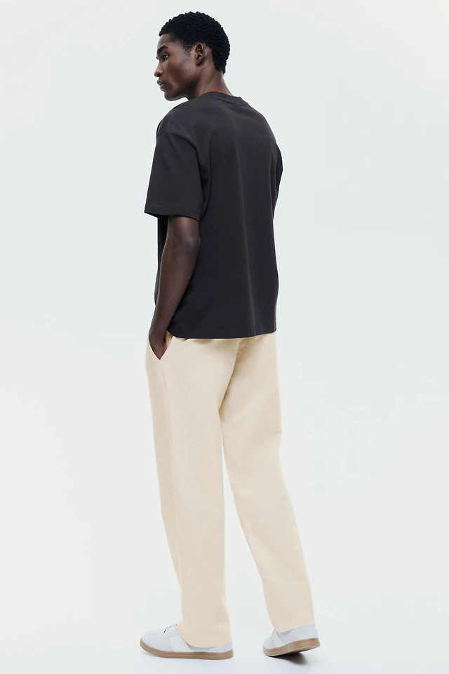 Regular-Fit Linen-Blend Pants