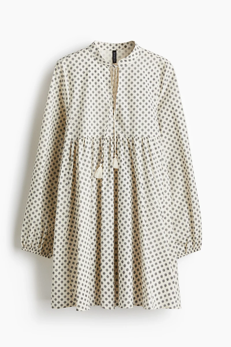 Robe en coton avec détail à nouer