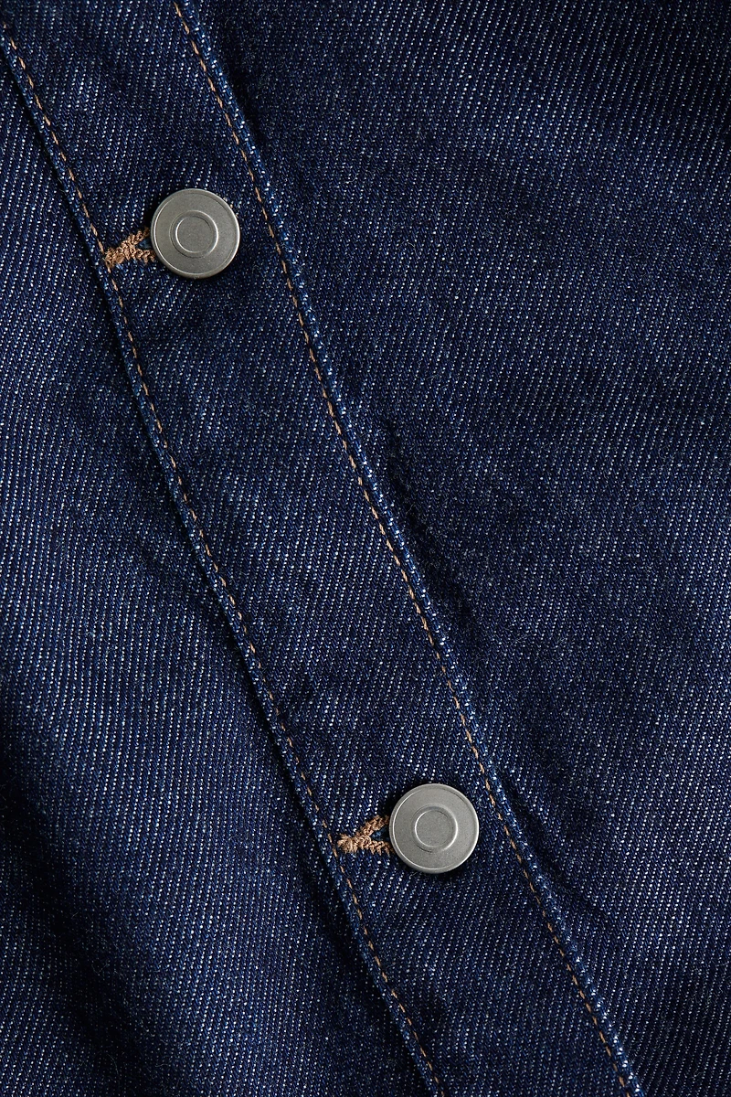 Robe en denim avec détail à nouer