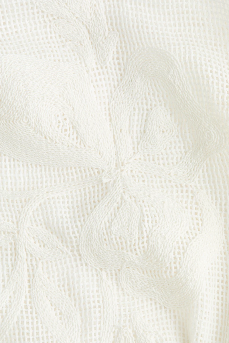 Robe de plage filet en coton