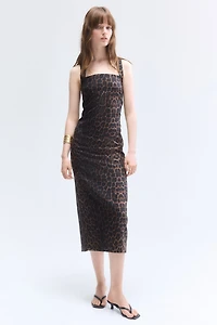 Linen-Blend Dress