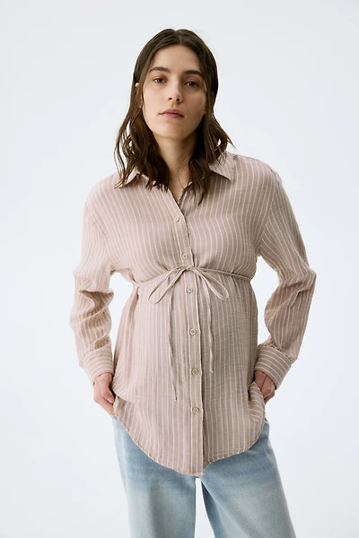 Chemise MAMA avant et après en mousseline