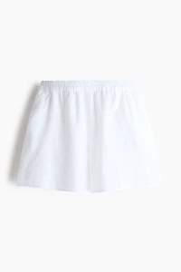 Eyelet-Embroidered Cotton Shorts