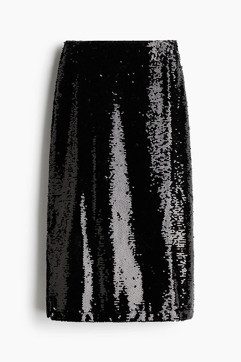 Jupe midi à sequins