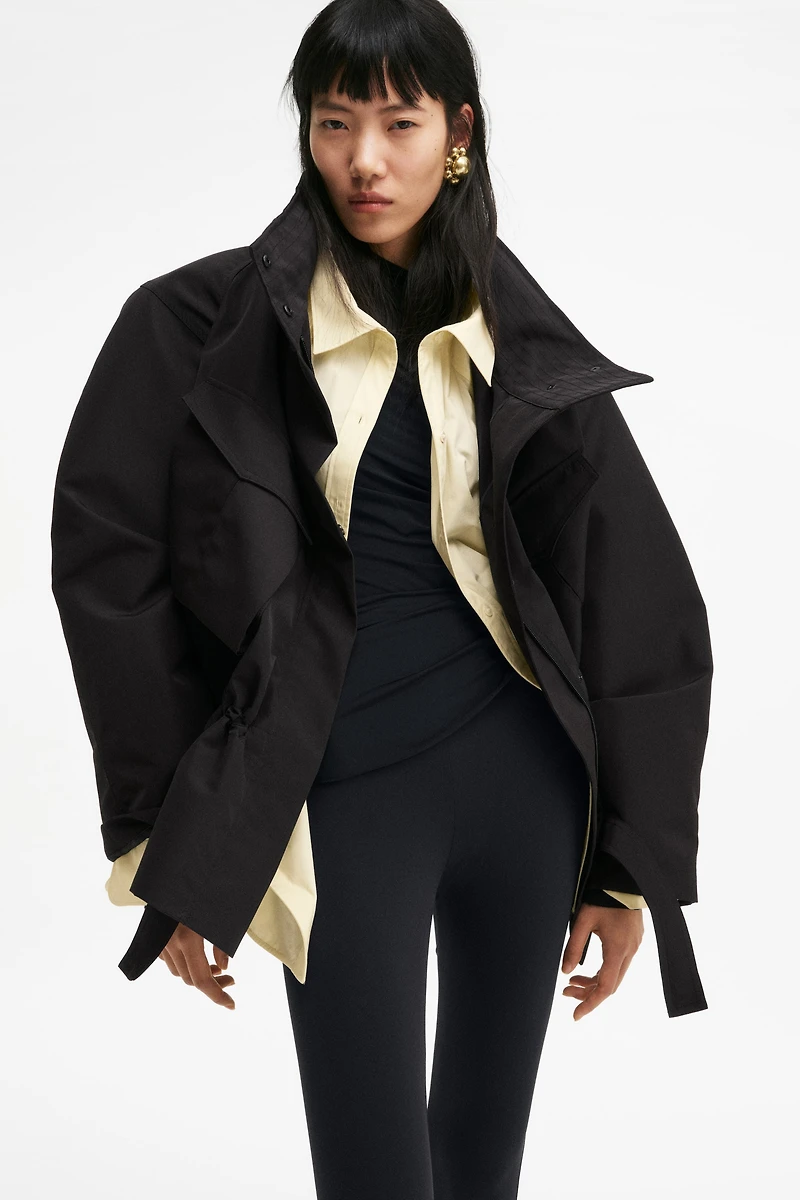 Draped-Panel Leggings