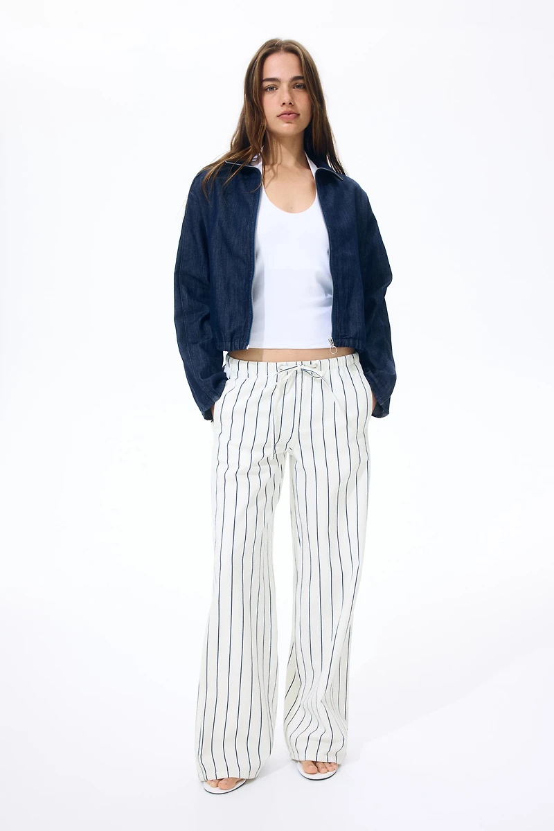 Denim Drawstring Pants