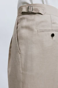 Regular Fit Wool-Blend Suit Pants