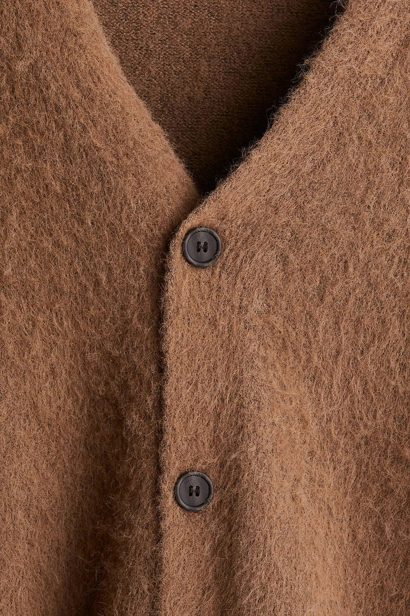 Loose-Fit Fuzzy Cardigan