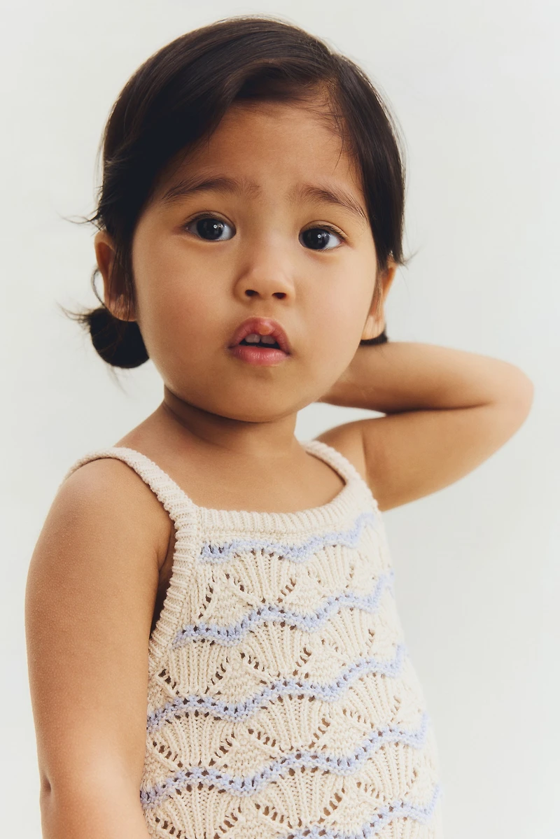 2-Piece Pointelle-Knit Cotton Set