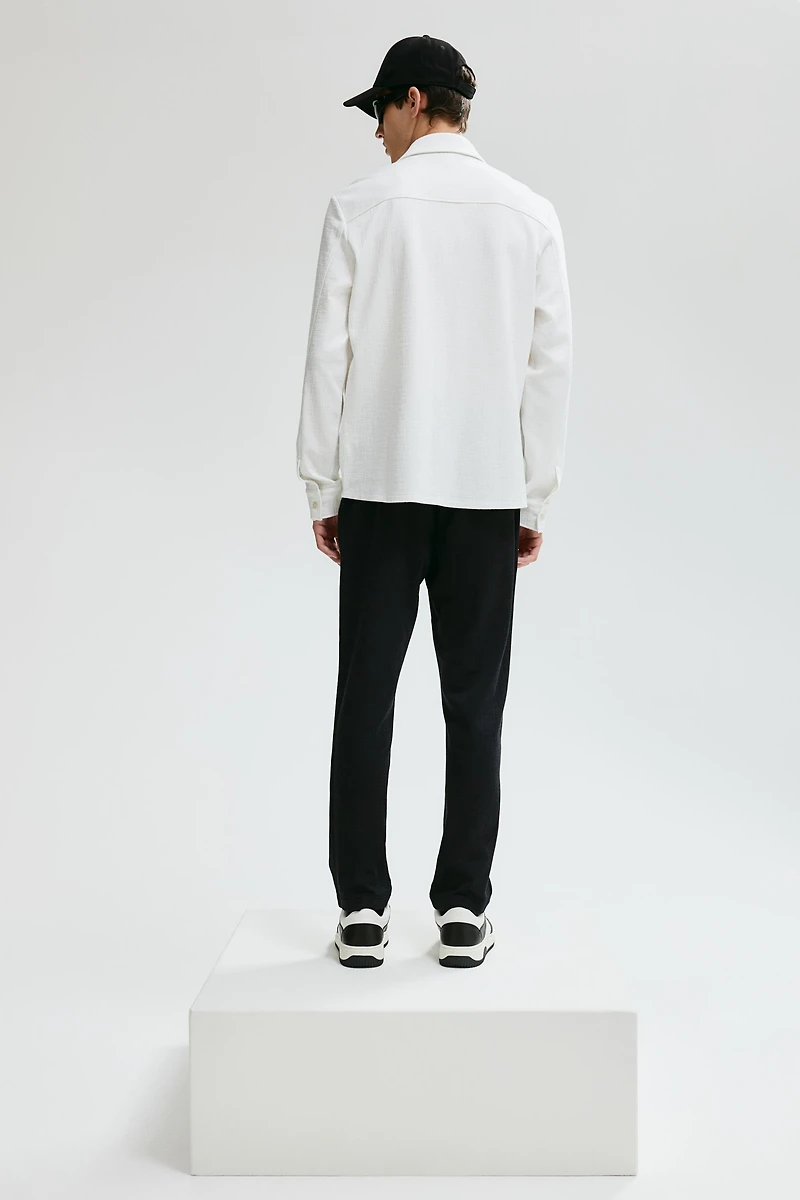 Regular Fit Textured Overshirt