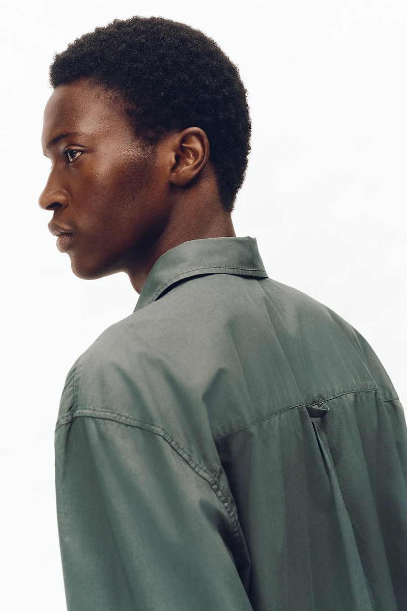 Loose-Fit Cotton Poplin Shirt