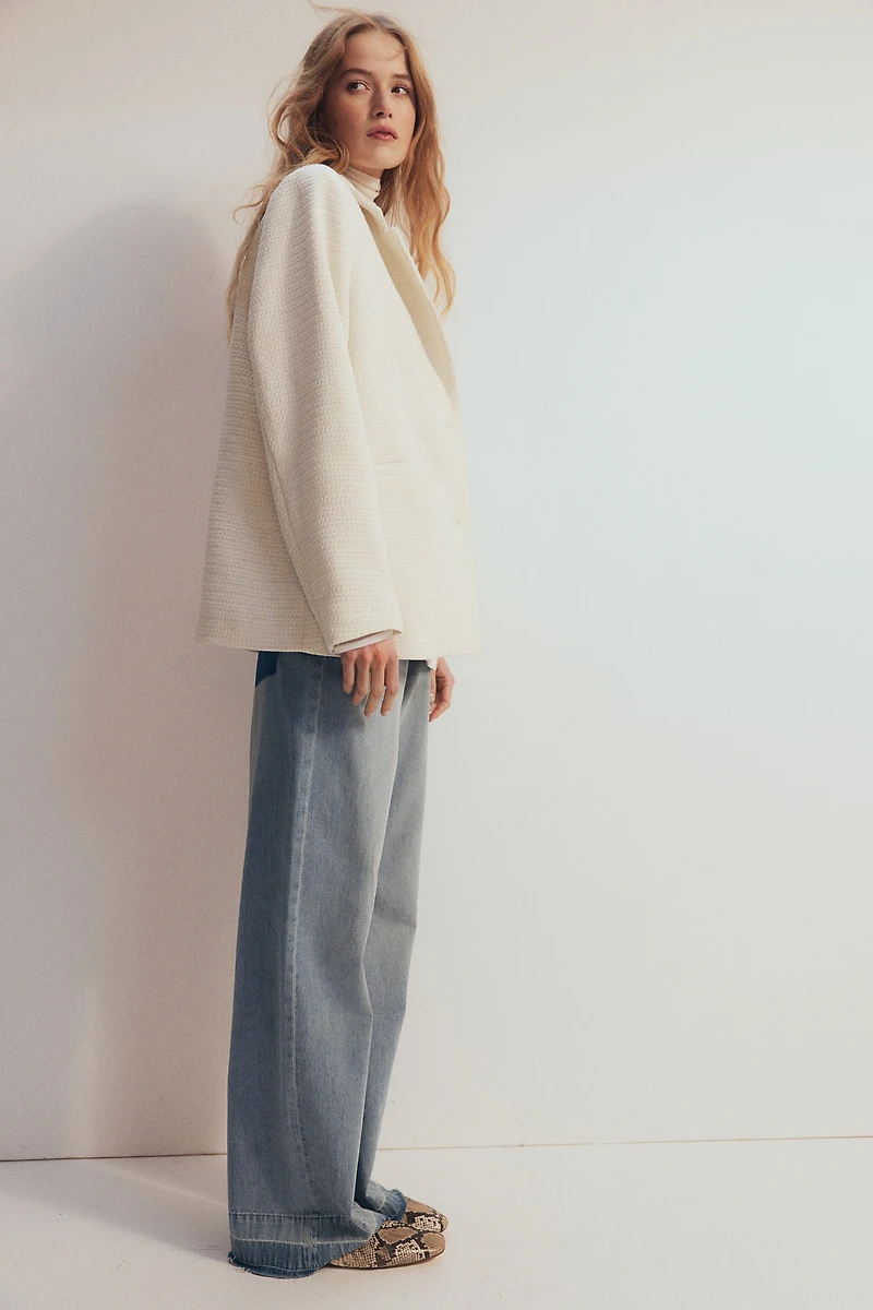 Textured-Weave Blazer