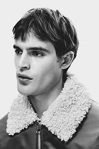 Loose-Fit Nylon Bomber Jacket