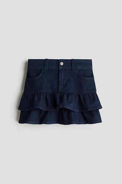 Denim Ruffle Skirt