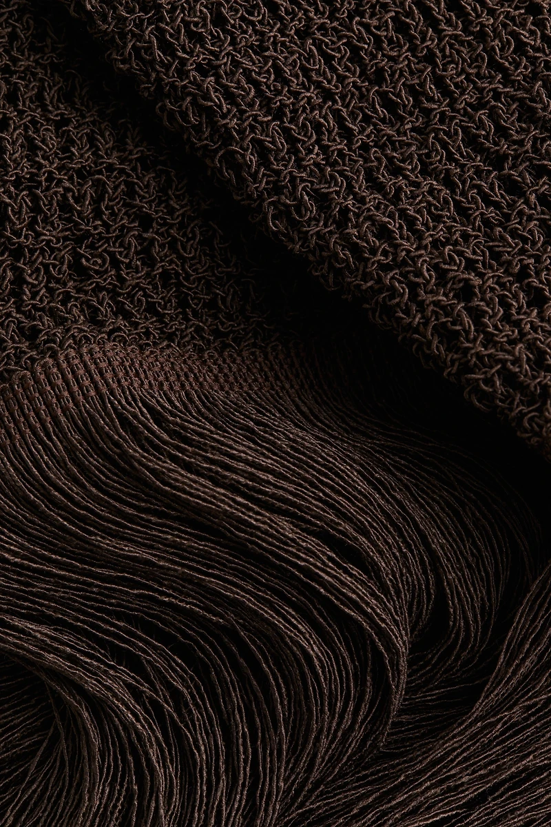 Fringe-Trimmed Knit Dress
