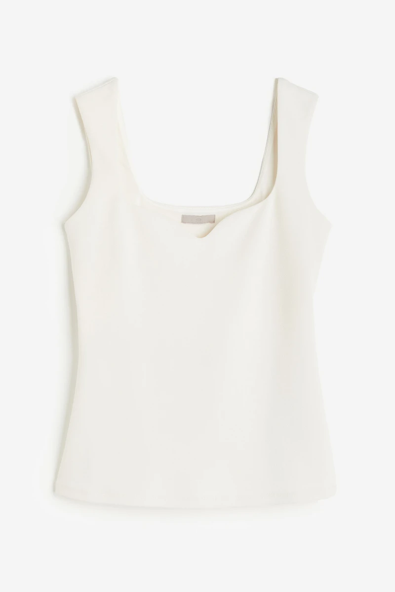 Sweetheart-neckline Top