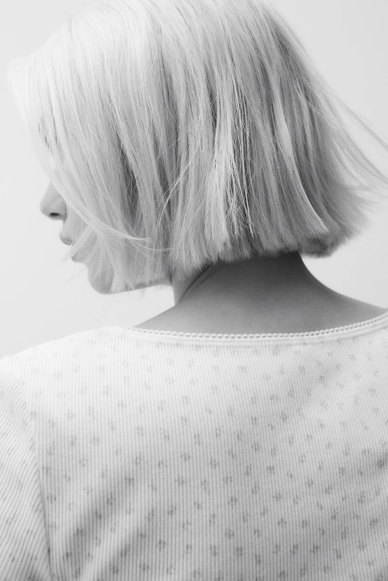 Picot-Trimmed T-Shirt