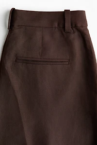 Linen-Blend Dress Pants