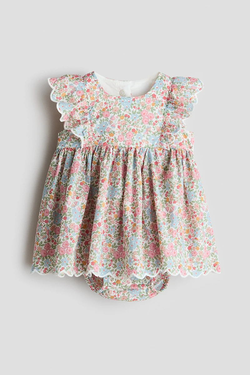 Ruffle-trimmed Bodysuit Dress