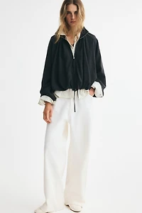 Oversized Drawstring-Detail Jacket