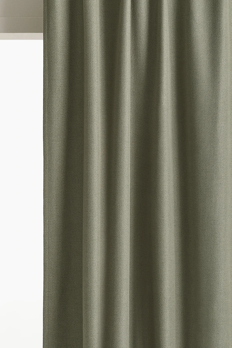 2-Pack Blackout Herringbone Curtain Panels