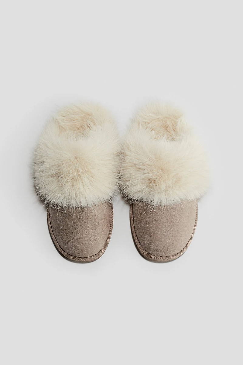 Fluffy-Lined Slippers