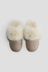 Fluffy-Lined Slippers