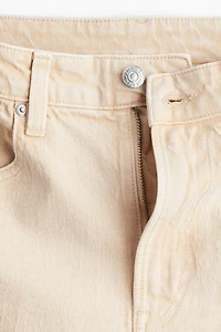 Jean court et ample Taille Haute