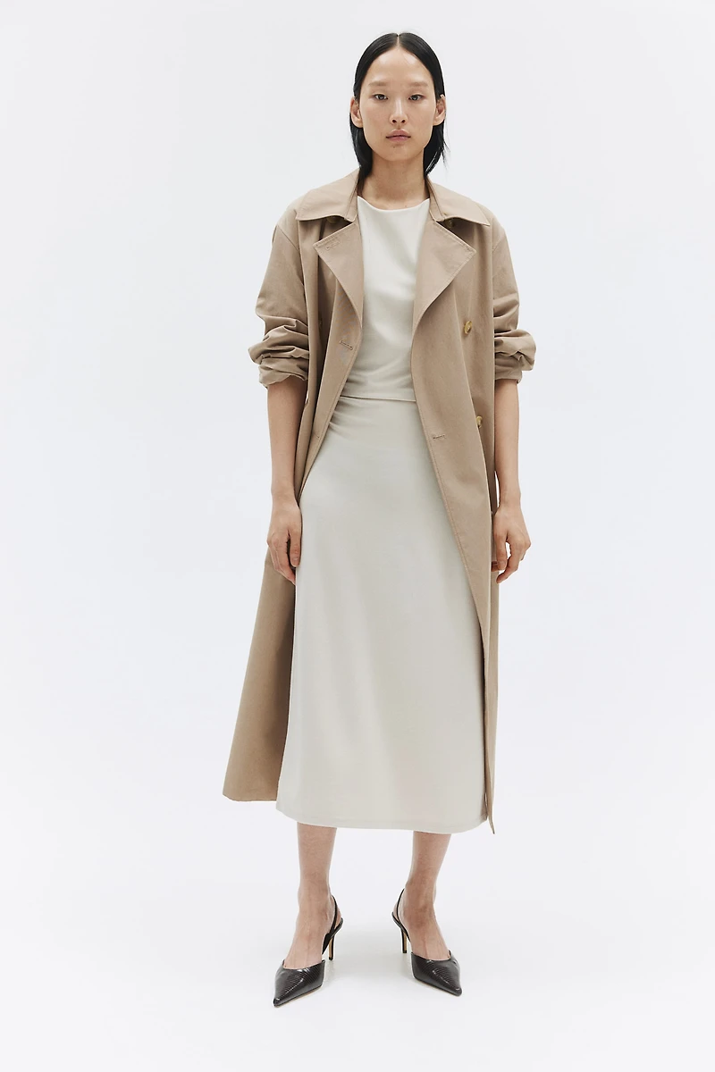 Robe en jersey à encolure bateau