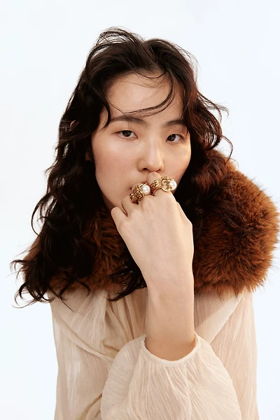 Bague avec perle fantaisie