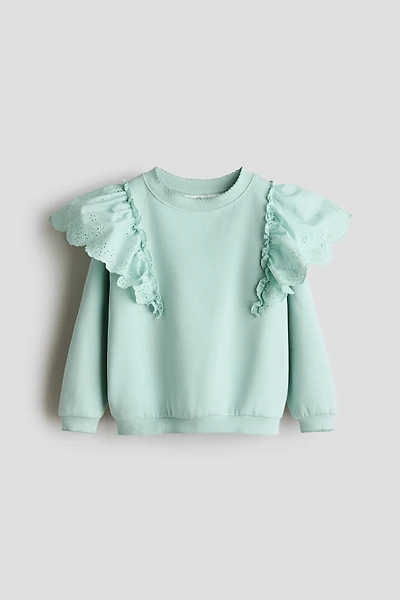 Ruffle-Trimmed Sweatshirt