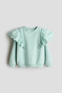 Ruffle-Trimmed Sweatshirt