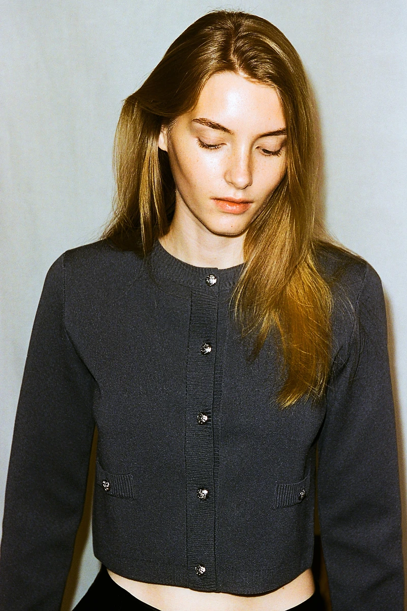 Fine-Knit Cardigan