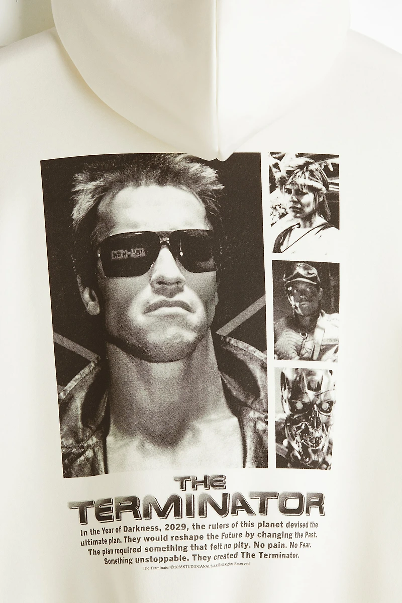 Loose-Fit Printed Hoodie