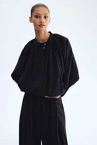 Balloon-Sleeved Modal Jacket