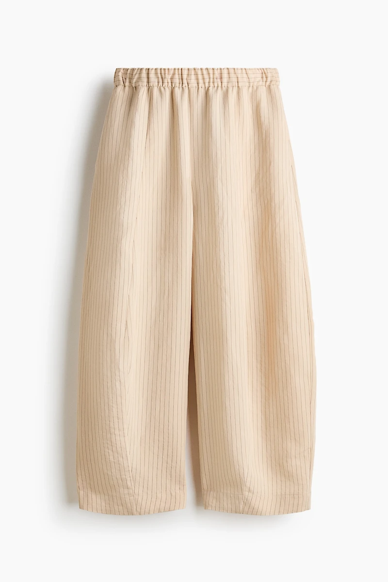 Modal-Blend Barrel-Leg Pants