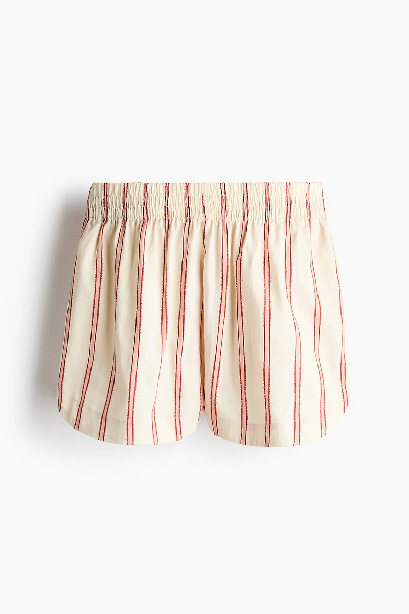 Patterned Poplin Shorts